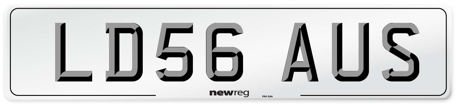 LD56 AUS Number Plate from New Reg